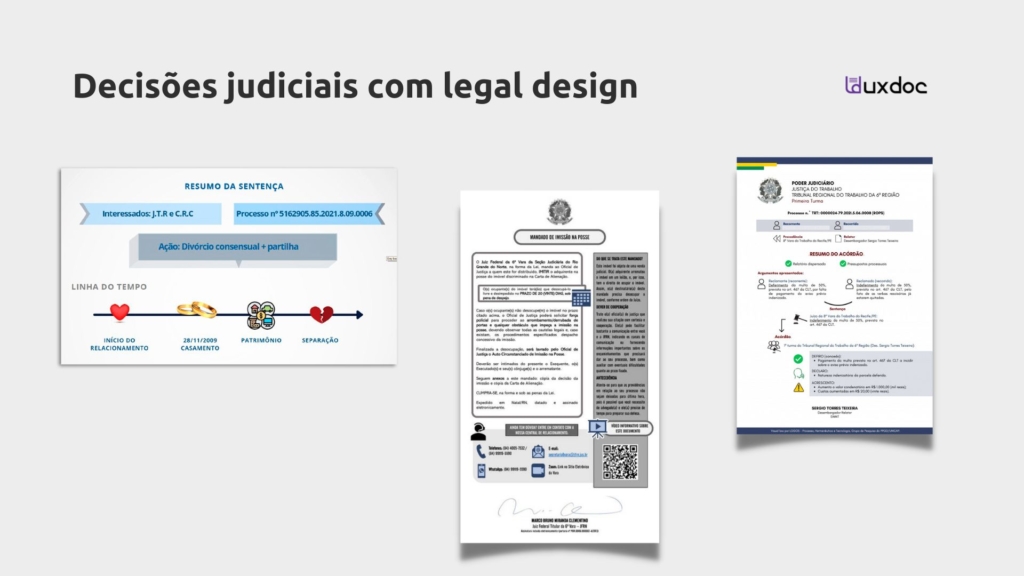 Decisões judiciais com legal design